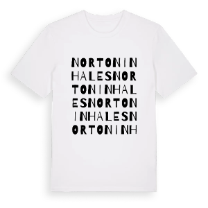 Norton in Hales ordlek t-shirt – ekologisk bomull t-shirt från Pinshirt