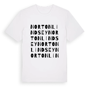 Norton Lindsey ordlek t-shirt – ekologisk bomull t-shirt från Pinshirt