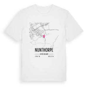 Nunthorpe karta t-shirt – ekologisk bomull t-shirt från Pinshirt