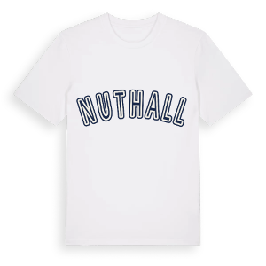 Nuthall college t-shirt – ekologisk bomull t-shirt från Pinshirt