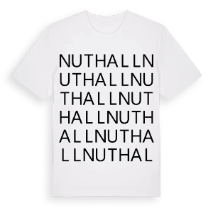 Nuthall ordlek t-shirt – ekologisk bomull t-shirt från Pinshirt