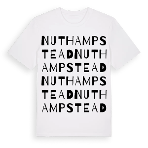 Nuthampstead ordlek t-shirt – ekologisk bomull t-shirt från Pinshirt