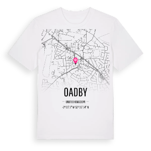 Oadby karta t-shirt – ekologisk bomull t-shirt från Pinshirt