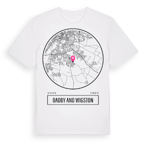 Oadby and Wigston t-shirt – ekologisk bomull t-shirt från Pinshirt