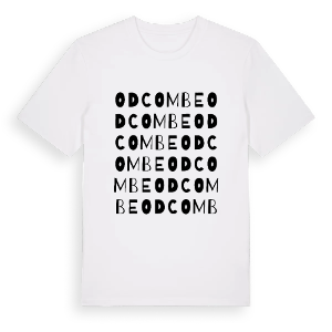 Odcombe ordlek t-shirt – ekologisk bomull t-shirt från Pinshirt