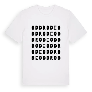 Odd Rode ordlek t-shirt – ekologisk bomull t-shirt från Pinshirt