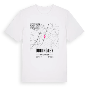 Oddingley karta t-shirt – ekologisk bomull t-shirt från Pinshirt
