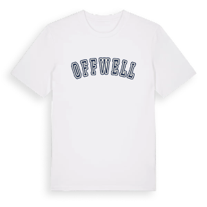 Offwell college t-shirt – ekologisk bomull t-shirt från Pinshirt