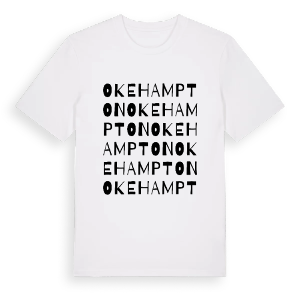 Okehampton ordlek t-shirt – ekologisk bomull t-shirt från Pinshirt