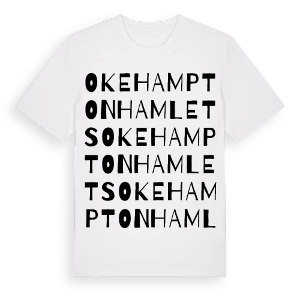 Okehampton Hamlets ordlek t-shirt – ekologisk bomull t-shirt från Pinshirt
