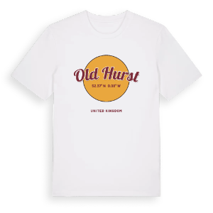Old Hurst cirkel t-shirt – ekologisk bomull t-shirt från Pinshirt