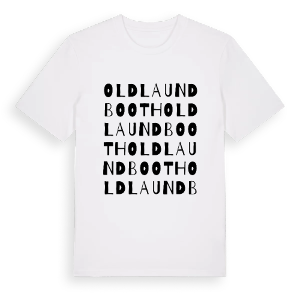 Old Laund Booth ordlek t-shirt – ekologisk bomull t-shirt från Pinshirt