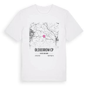 Oldberrow CP karta t-shirt – ekologisk bomull t-shirt från Pinshirt