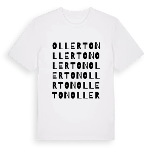 Ollerton ordlek t-shirt – ekologisk bomull t-shirt från Pinshirt