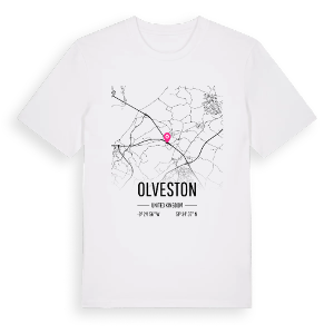 Olveston karta t-shirt – ekologisk bomull t-shirt från Pinshirt