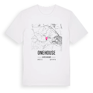 Onehouse karta t-shirt – ekologisk bomull t-shirt från Pinshirt