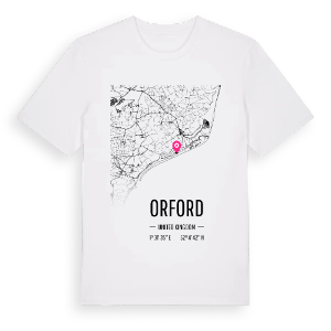 Orford karta t-shirt – ekologisk bomull t-shirt från Pinshirt