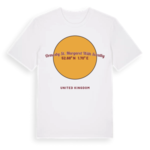 Ormesby St. Margaret with Scratby cirkel t-shirt – ekologisk bomull t-shirt från Pinshirt