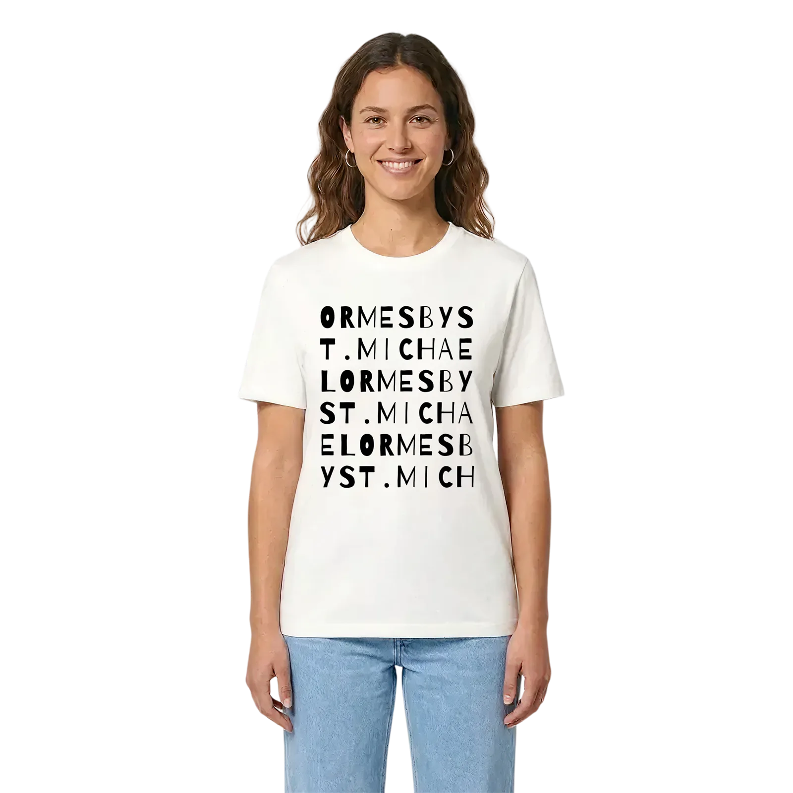 Ormesby St. Michael ordlek t-shirt – White, i miljö