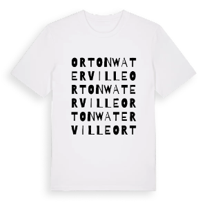 Orton Waterville ordlek t-shirt – ekologisk bomull t-shirt från Pinshirt