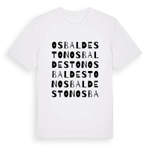 Osbaldeston ordlek t-shirt – ekologisk bomull t-shirt från Pinshirt