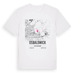 Osbaldwick karta t-shirt – ekologisk bomull t-shirt från Pinshirt