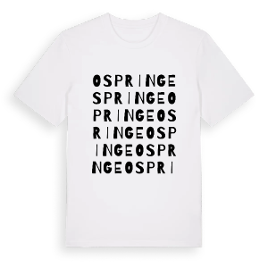 Ospringe ordlek t-shirt – ekologisk bomull t-shirt från Pinshirt