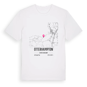 Otterhampton karta t-shirt – ekologisk bomull t-shirt från Pinshirt