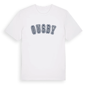 Ousby college t-shirt – ekologisk bomull t-shirt från Pinshirt
