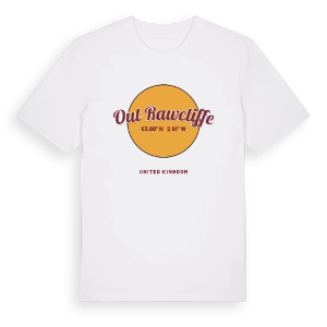 Out Rawcliffe cirkel t-shirt – ekologisk bomull t-shirt från Pinshirt