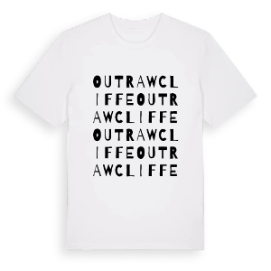 Out Rawcliffe ordlek t-shirt – ekologisk bomull t-shirt från Pinshirt