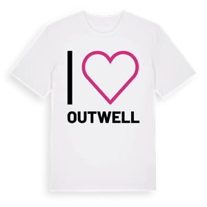 Jag älskar Outwell t-shirt stort tryck – ekologisk bomull t-shirt från Pinshirt