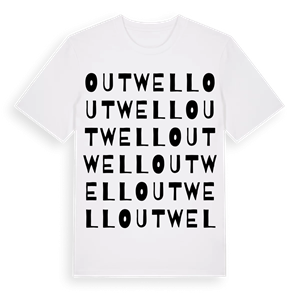 Outwell ordlek t-shirt – ekologisk bomull t-shirt från Pinshirt