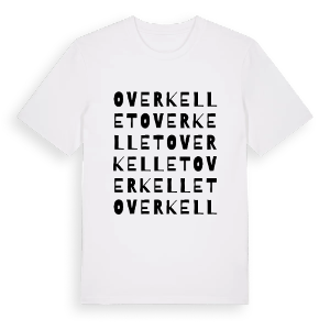 Over Kellet ordlek t-shirt – ekologisk bomull t-shirt från Pinshirt