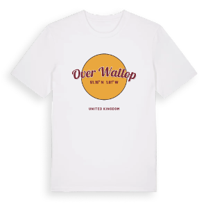 Over Wallop cirkel t-shirt – ekologisk bomull t-shirt från Pinshirt