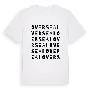 Overseal ordlek t-shirt – ekologisk bomull t-shirt från Pinshirt