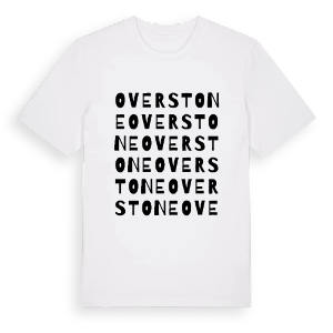 Overstone ordlek t-shirt – ekologisk bomull t-shirt från Pinshirt