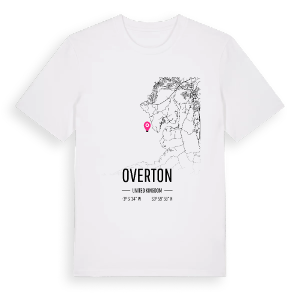 Overton karta t-shirt – ekologisk bomull t-shirt från Pinshirt