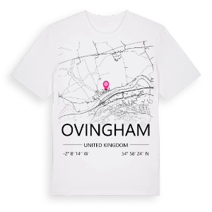 Ovingham karta t-shirt – ekologisk bomull t-shirt från Pinshirt