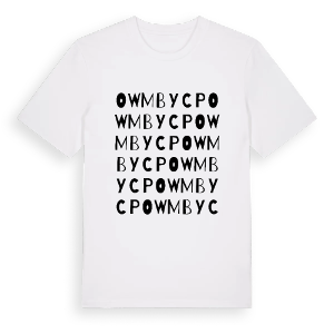 Owmby CP ordlek t-shirt – ekologisk bomull t-shirt från Pinshirt