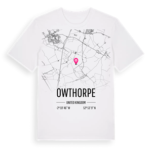 Owthorpe karta t-shirt – ekologisk bomull t-shirt från Pinshirt