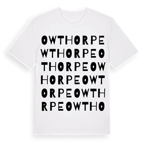 Owthorpe ordlek t-shirt – ekologisk bomull t-shirt från Pinshirt