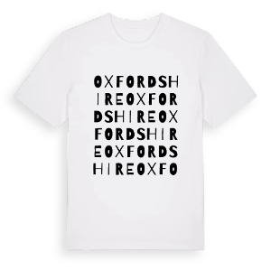 Oxfordshire ordlek t-shirt – ekologisk bomull t-shirt från Pinshirt