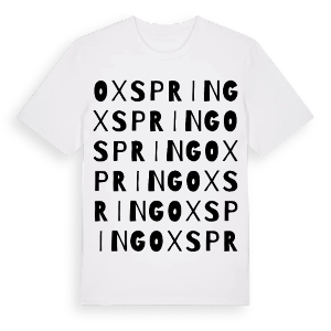 Oxspring ordlek t-shirt – ekologisk bomull t-shirt från Pinshirt