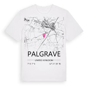 Palgrave karta t-shirt – ekologisk bomull t-shirt från Pinshirt