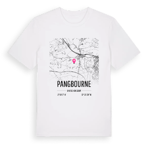 Pangbourne karta t-shirt – ekologisk bomull t-shirt från Pinshirt