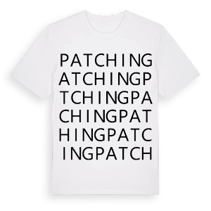 Patching ordlek t-shirt – ekologisk bomull t-shirt från Pinshirt