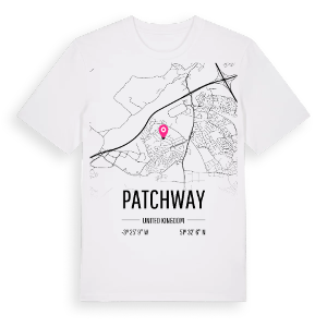Patchway karta t-shirt – ekologisk bomull t-shirt från Pinshirt