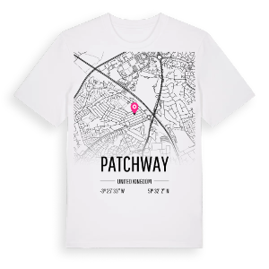Patchway karta t-shirt – ekologisk bomull t-shirt från Pinshirt