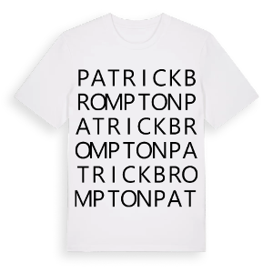 Patrick Brompton ordlek t-shirt – ekologisk bomull t-shirt från Pinshirt